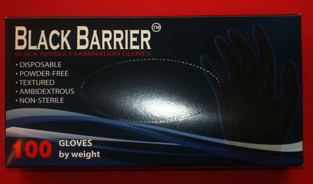 Black Nitrile Powder Free Gloves